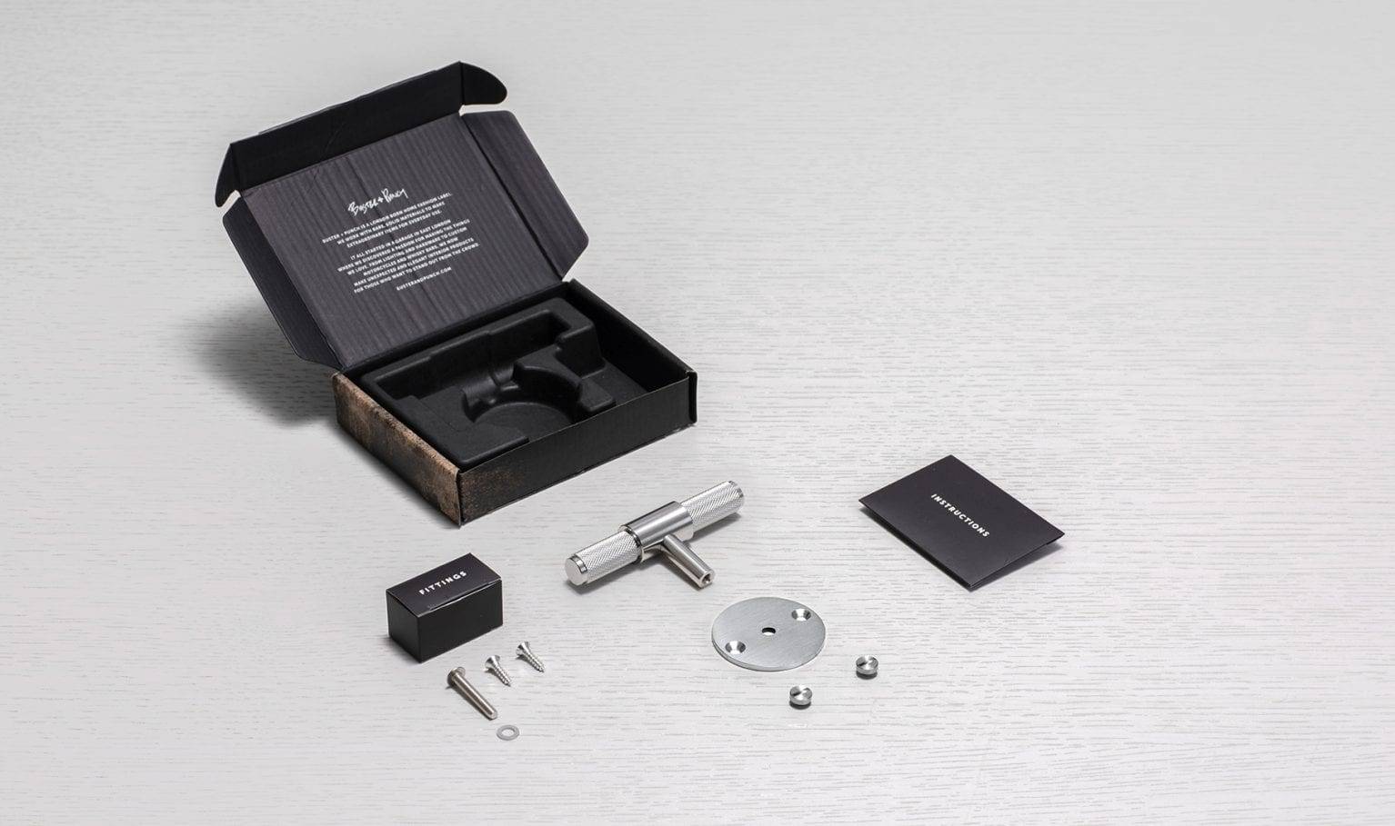 T-Griff «Plate Cross» mit grosser Ø51mm Abdeckung