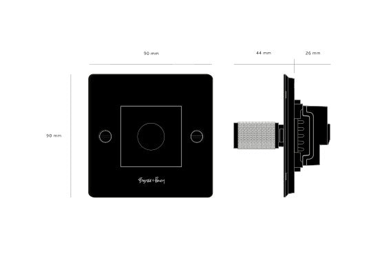 1G-Wanddimmer Messing