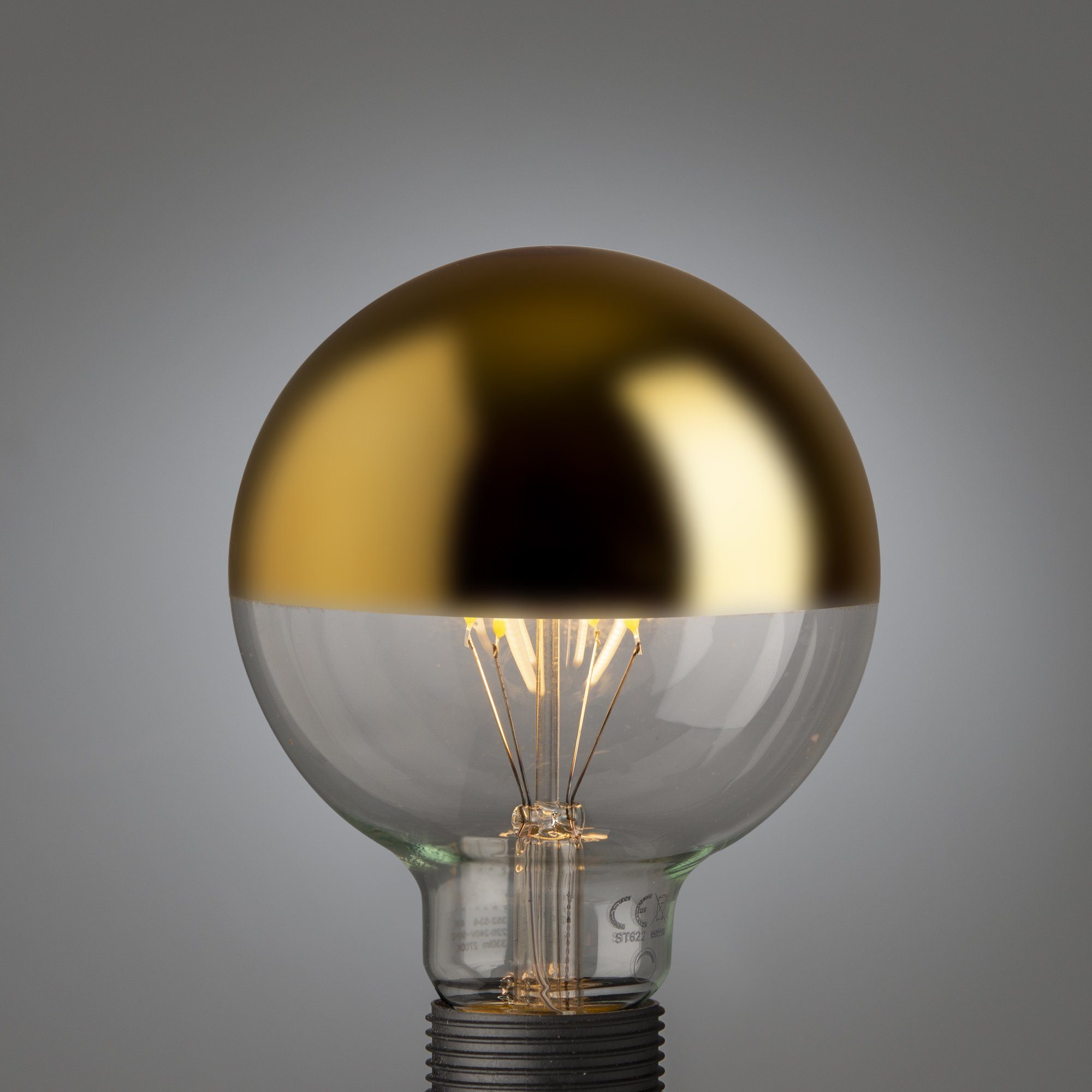 Big Led Filament Gold Top Globe E27 - Edisson