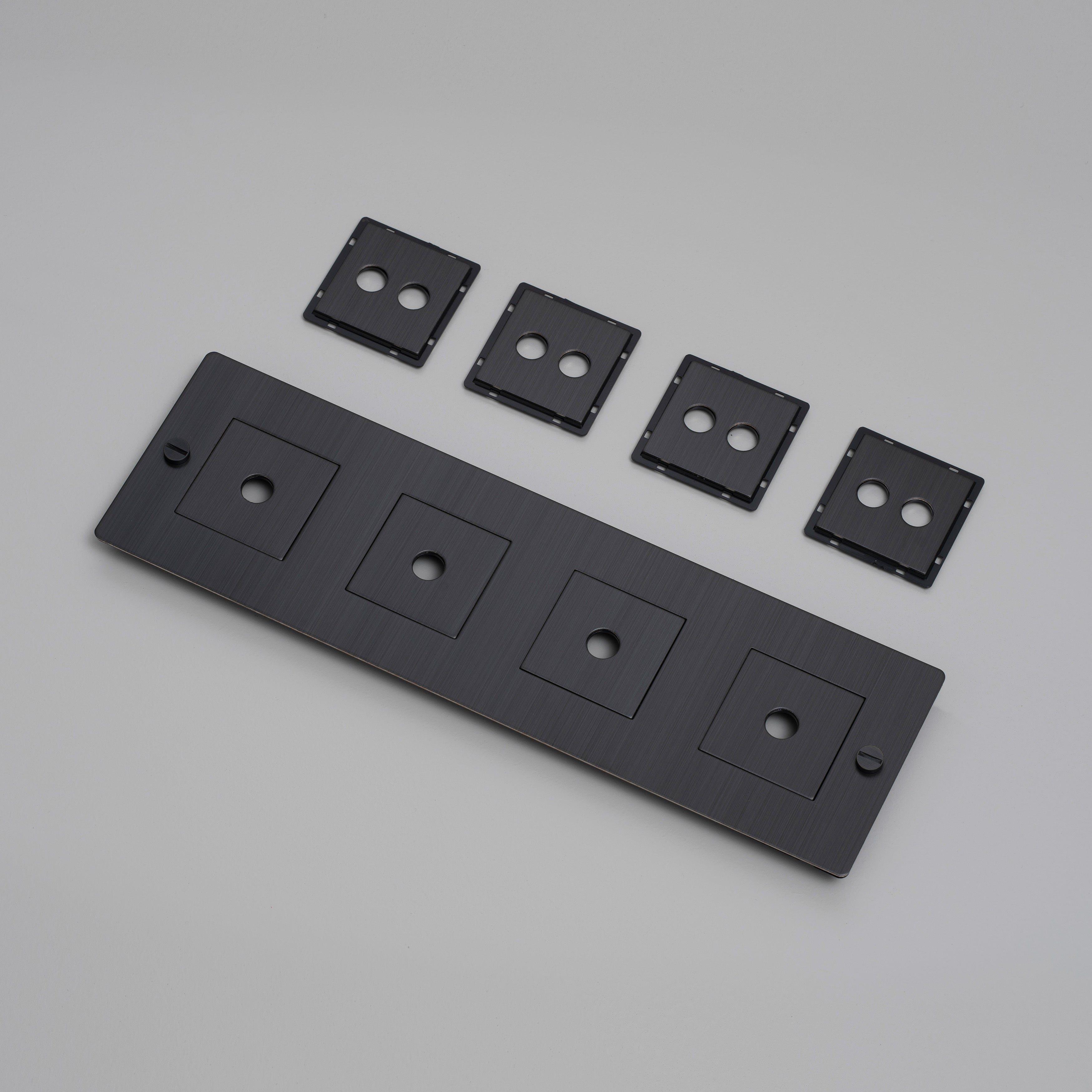 1G/2G wall bracket for dimmers and switches 4-fold