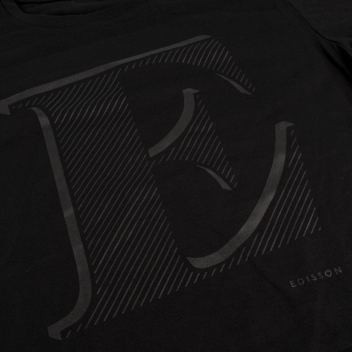 T-Shirt «E» Schwarz - Edisson