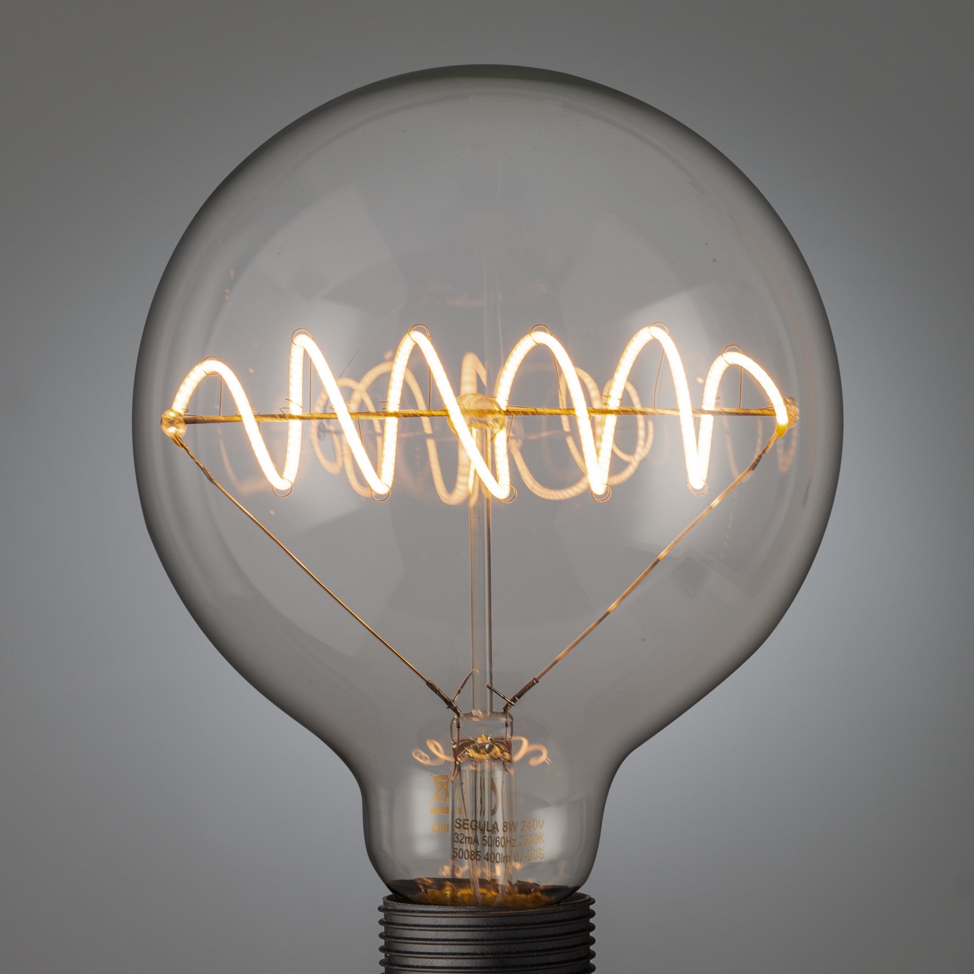 Led Filament Glühbirne mit horizontalem Spiral-Glühwendel